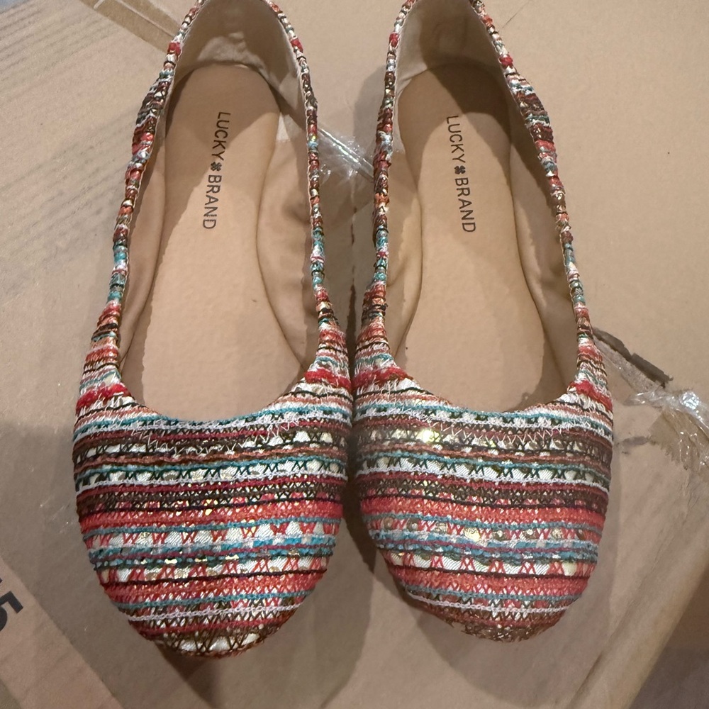 Lucky Brand Colorful Patterned Flats